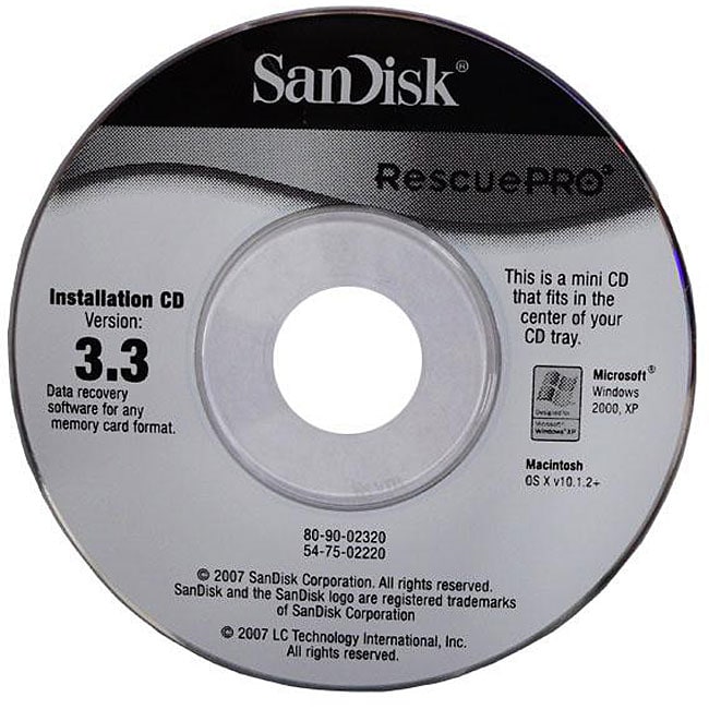 sandisk rescuepro deluxe recovery software